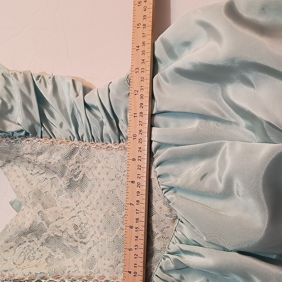 Gunne Sax Vintage Southern Belle Light Blue Prom Dress Size Jr 7 - Picture 6 of 15